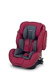 Foppapedretti Isodinamyk, silla de coche IsoFix, grupo 1/2/3 (9-36 kg) para niños de 9 meses a 12 años aproximadamente, fijación al vehículo con cinturón de cinco puntos, 66 x 50 x 76 cm, rojo (cherry)