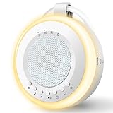 Máquina de Ruido Blanco para Dormir Bebé: Easy@Home Aparato de 20 Sonidos Relajantes con Luz Nocturna Ajustable & Temporizador丨Recargable por USB丨para bebé niño o adulto (Blanco)