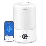 LEVOIT 3L Top Fill Humidificador, 28dB Silencioso, 300 ml/H Volumen de Niebla, Modo Auto y Temporizador, Humidificador Bebes de 25 Horas sin BPA