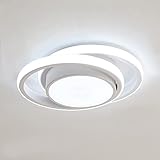 Comely Plafon Led Techo, 32W Moderna Lámpara de Techo LED, 2350LM Blanco Frío 6500K, Redondo Luz de Techo del Para Corredor Baño Cocina Sala de Estar Dormitorio Pasillo, Largo 28cm