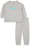 Levi'S Kids Lvb Knit Crew Jogger Set, Bebé Niños, Gris, 18 meses,
