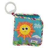 LAMAZE Classic Discovery Soft Book, Baby Books from Birth with Clip on Pram, Textured Baby Sensory Toy with Bright Colours Suitable for Babies Boys and Girls from 0 to 6 Months