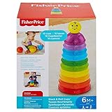 Fisher-Price - Cuencos apilables, juguete bebé +6 meses (Mattel W4472)