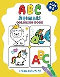 ABC Animals Coloring Book: Animals & Alphabets For Boys & Girls | Coloring Book for Toddlers and Preschool Kids | kids Activity Book (ages 2-5)