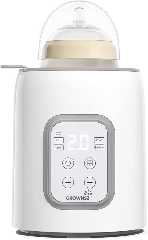 Calienta Biberones, esterilizador 6 en 1 con temporizador Calentador de alimentos para bebés y descongelador Calentador, sin BPA
